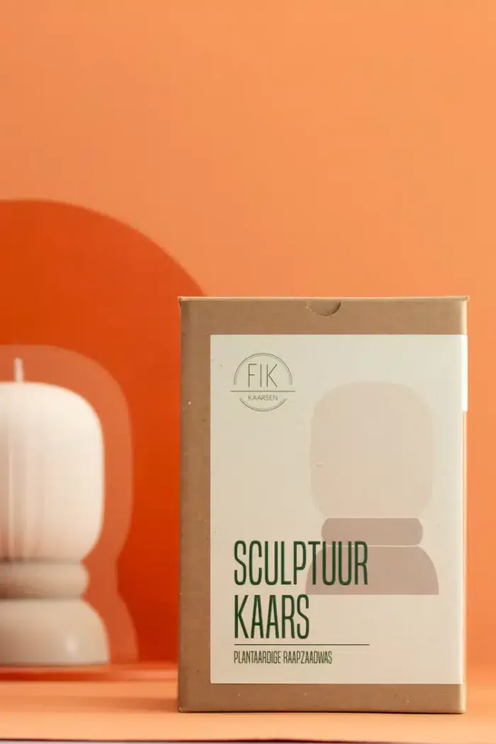 Sculptuur Kaars Taupe - Afbeelding 3
