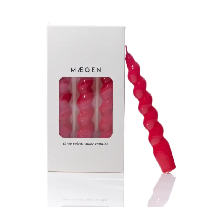 Spiraal Taper Kaars | Magenta